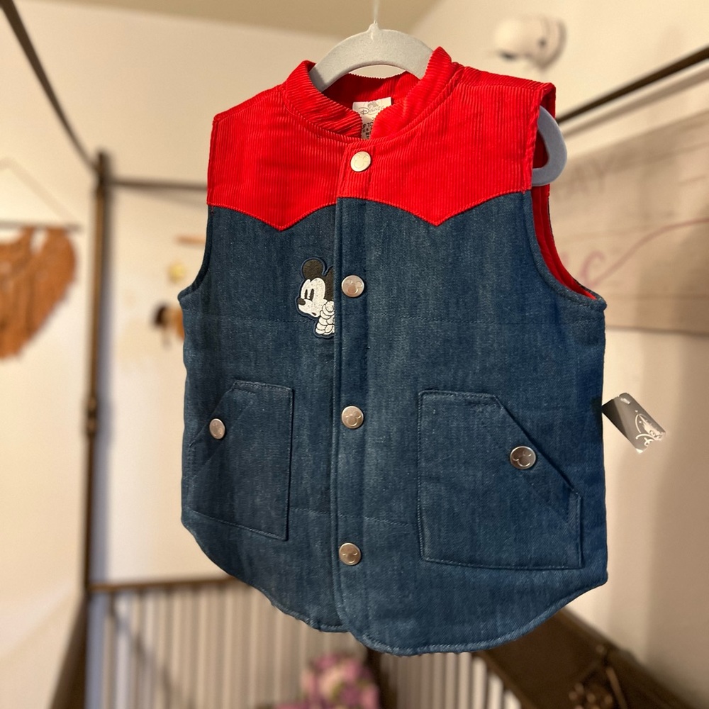 Mickey Corduroy & denim vest